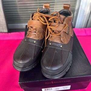 Ralph Lauren Brown and Tan Leather Men's Boots